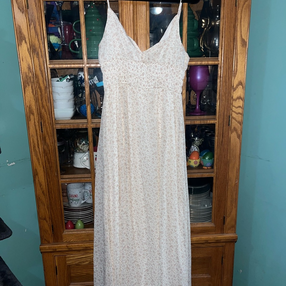 Altar'd State Cream Floral Maxi Dress